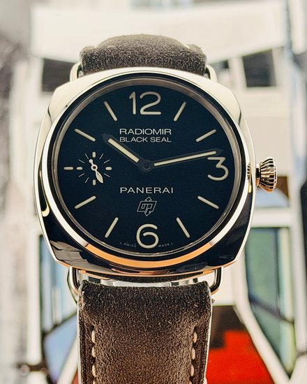 2016 Panerai Radiomir "Black Seal" 45MM Black Dial Leather Strap (PAM00380)