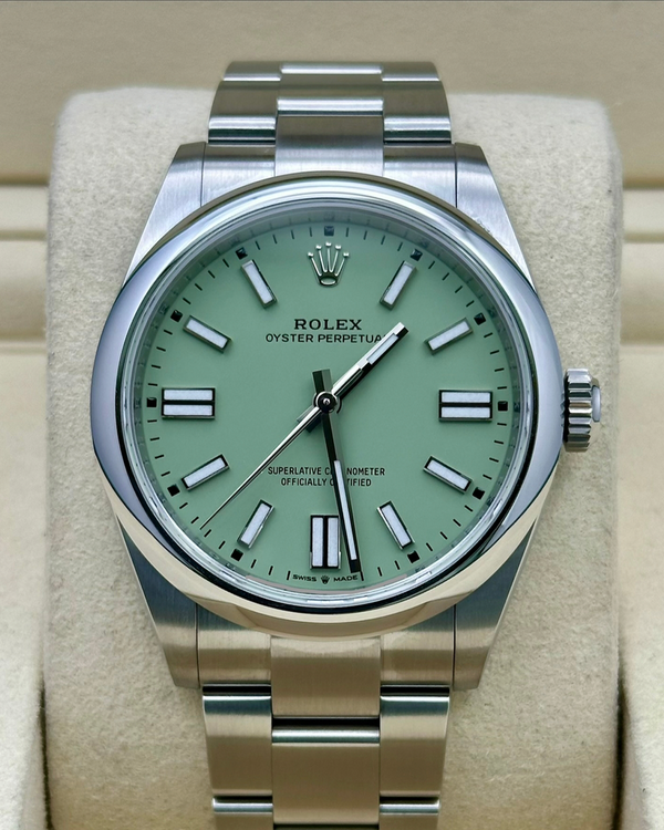 2026 Rolex Oyster Perpetual 41MM Pistachio Dial Oyster Bracelet (134300)