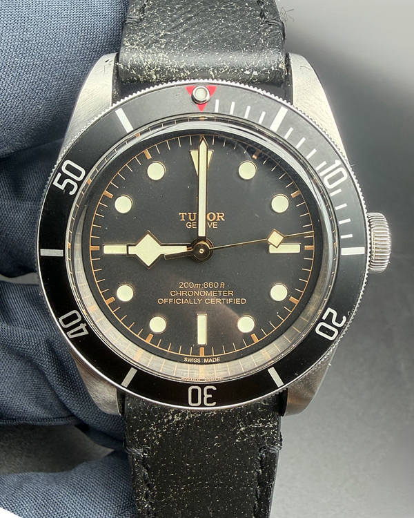 2021 Tudor Black Bay 41MM Steel Black Day Dial Leather Strap (79230N)