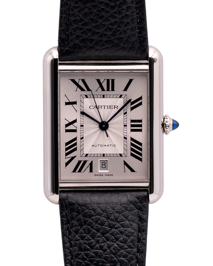 Cartier Tank Must 31MM Quartz Silver Dial Leather Strap (WSTA0141)