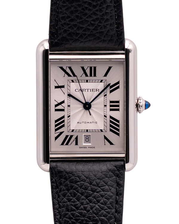 Cartier Tank Must 31MM Quartz Silver Dial Leather Strap (WSTA0141)