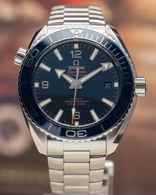 2021 Omega Seamaster Planet Ocean 600M 43.5MM Blue Dial Steel Bracelet (215.30.44.21.03.001)