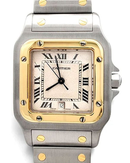 Cartier Santos Galbée 29MM Quartz White Dial Two-Tone Bracelet (W20011C4)