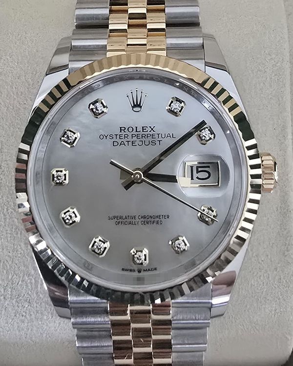 2026 Rolex Datejust 36MM White Dial Two-Tone Jubilee Bracelet (126233)