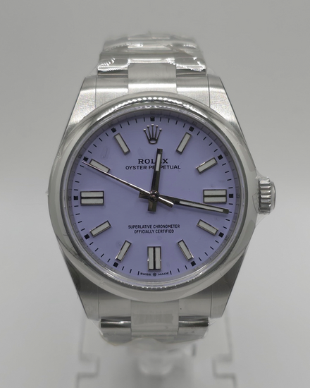 2026 Rolex Oyster Perpetual 41MM Lavender Dial Oyster Bracelet (134300)