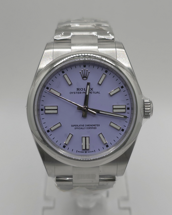 2026 Rolex Oyster Perpetual 41MM Lavender Dial Oyster Bracelet (134300)