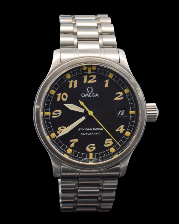 Omega Dynamic III Date 36MM Black Dial Steel Bracelet (5200.50)