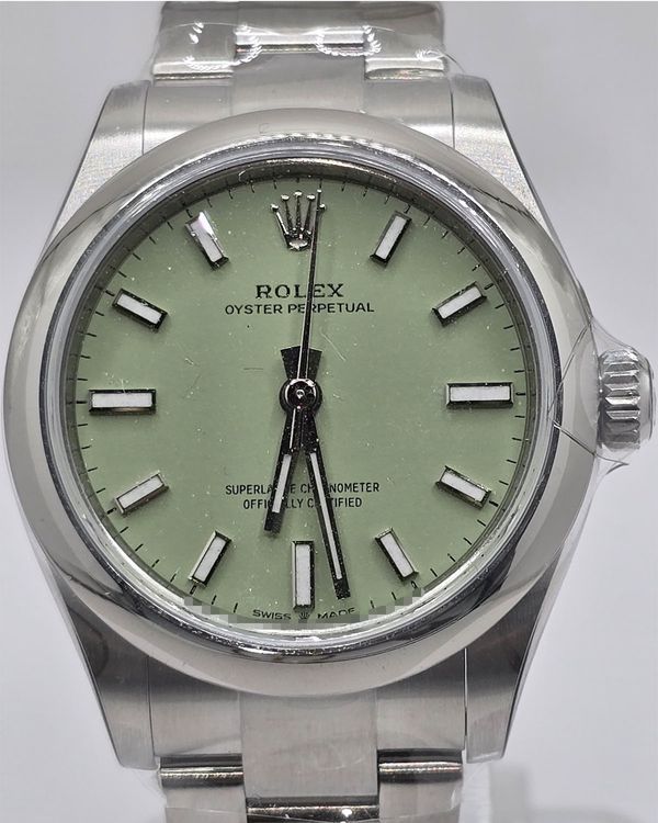 2026 Rolex Oyster Perpetual 31MM Pistachio Dial Oyster Bracelet (277200)