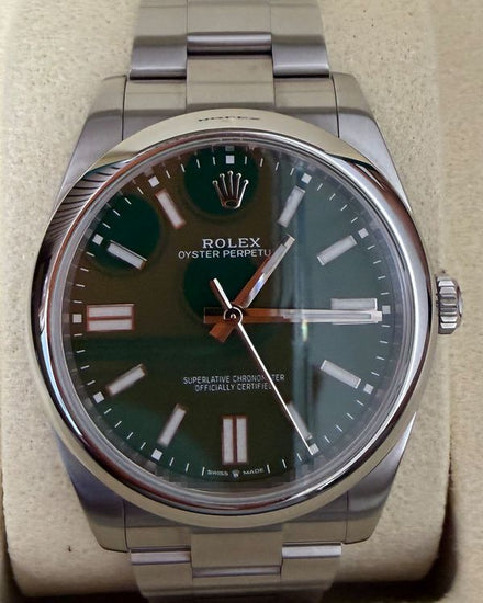 2024 Rolex Oyster Perpetual 41MM Green Dial Oyster Bracelet (124300)