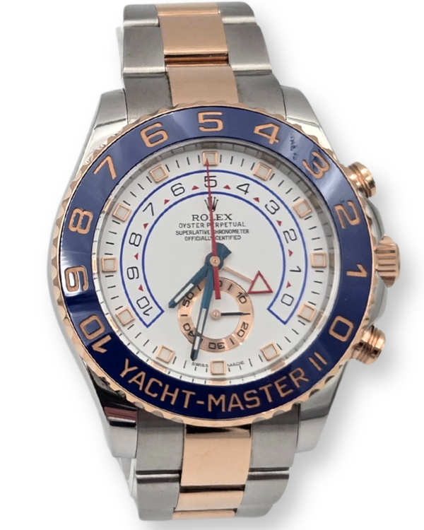 2019 Rolex Yacht-Master II 44MM White Dial Two-Tone Oyster Bracelet (116681)