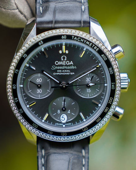 2021 Omega Speedmaster 38MM Grey Dial Leather Strap (324.38.38.50.06.001)