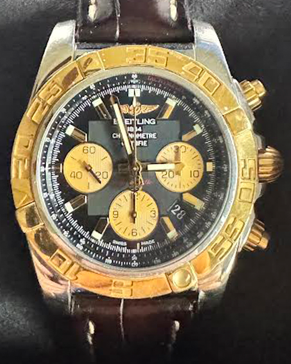 2014 Breitling Chronomat 44MM Black Dial Rubber Strap (CB0110121B1C1)