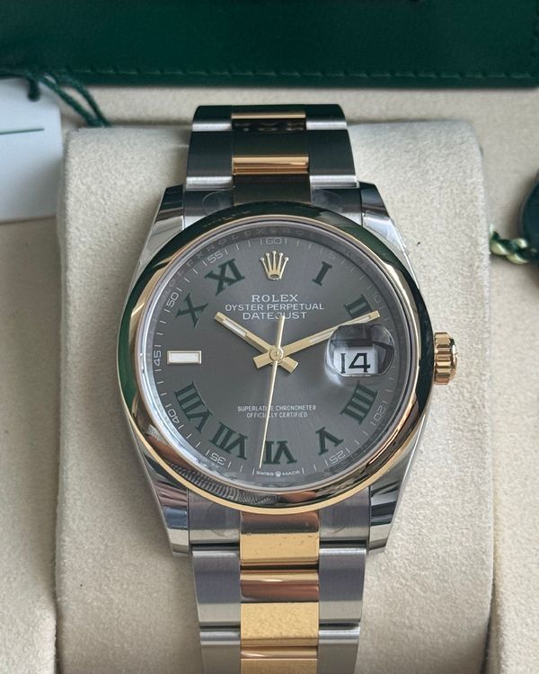 2026 Rolex Datejust "Wimbledon" 36MM Slate Dial Two-Tone Oyster Bracelet (126203)