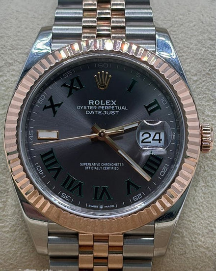 2020 Rolex Datejust "Wimbledon" 41MM Slate Dial Two-Tone Jubilee Bracelet (126331)