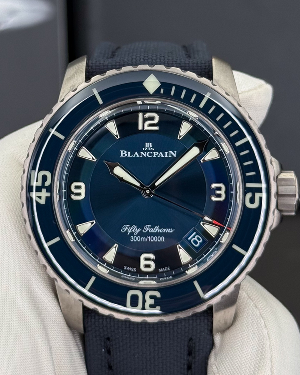 2021 Blancpain Fifty Fathoms 45MM Blue Dial Textile Strap (5015-12B40-O52A)