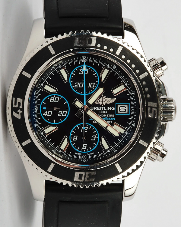 Breitling Superocean Chronograph II 44MM Black Dial Rubber Strap (A13341)