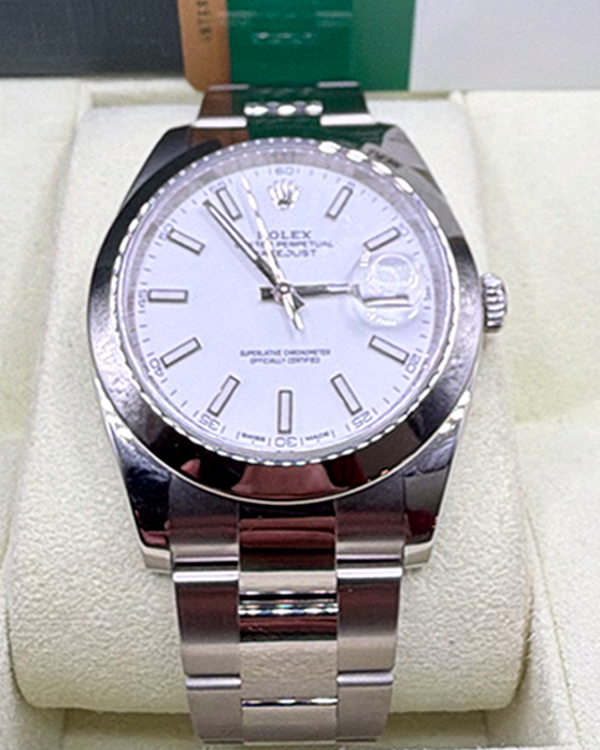 2017 Rolex Datejust 41MM White Dial Oyster Bracelet (126300)