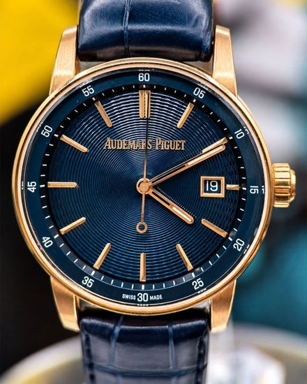 2025 Audemars Piguet Code 11.59 38MM Blue Dial Leather Strap (77410OR.OO.A342CR.01)