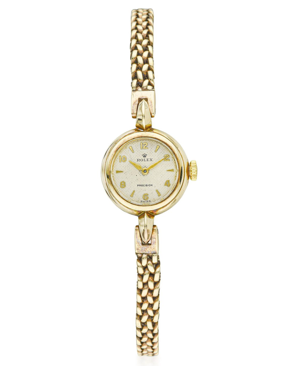 Rolex Vintage 17MM Grey Dial Yellow Gold Bracelet (Cal. 250)