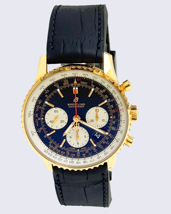 2020 Breitling Navitimer B01 Chronograph 43MM Black Dial Leather Strap (RB0121211B1P1)