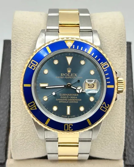 1988 Rolex Submariner "Bluesy" 40MM Blue Dial Two-Tone Oyster Bracelet (16803)
