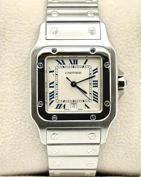 Cartier Santos Galbée LM 29MM Quartz Silver Dial Steel Bracelet (W20018D6)