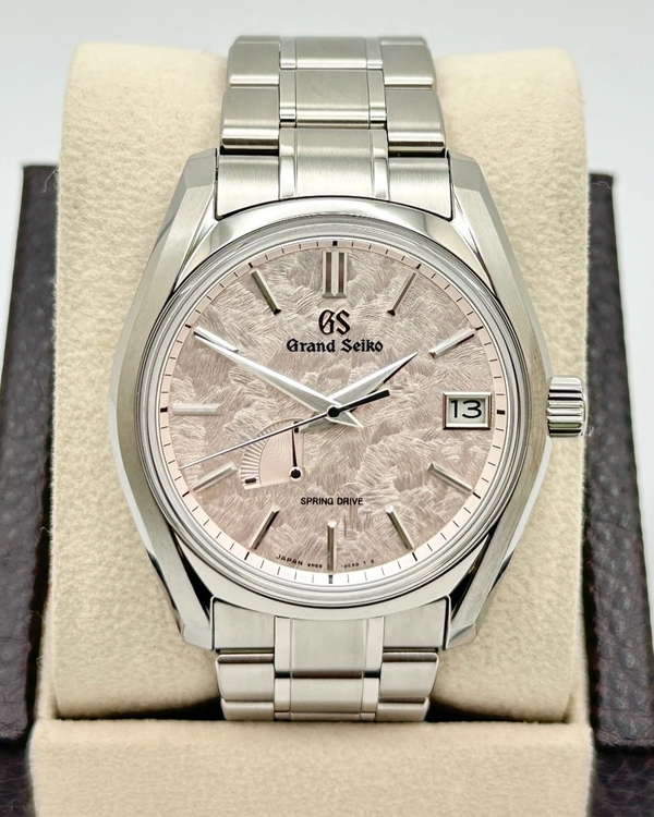 2024 Grand Seiko Heritage “Shunbun” 40MM Pink Dial Titanium Bracelet (SBGA413)