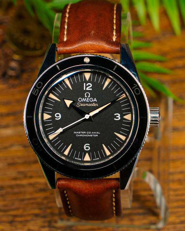 No Reserve - 2019 Omega Seamaster 300 41MM Black Dial Leather Strap (233.32.41.21.01.002)