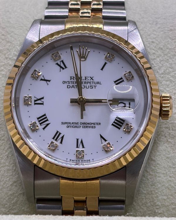 1995 Rolex Datejust 36MM White Dial Two-Tone Jubilee Bracelet (16233)