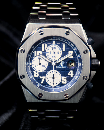 2014 Audemars Piguet Royal Oak Offshore Chronograph 42MM Blue Dial Titanium Bracelet (25721TI.OO.1000TI.04.A)