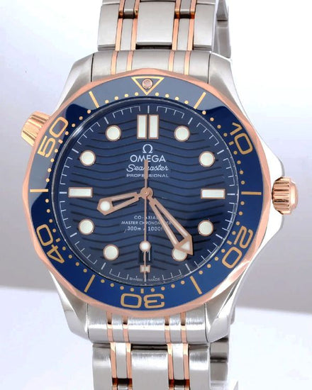 2022 Omega Seamaster Diver 300M 42MM Blue Dial Two-Tone Bracelet (210.20.42.20.03.002)