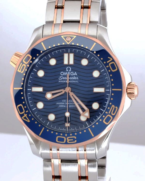 2022 Omega Seamaster Diver 300M 42MM Blue Dial Two-Tone Bracelet (210.20.42.20.03.002)