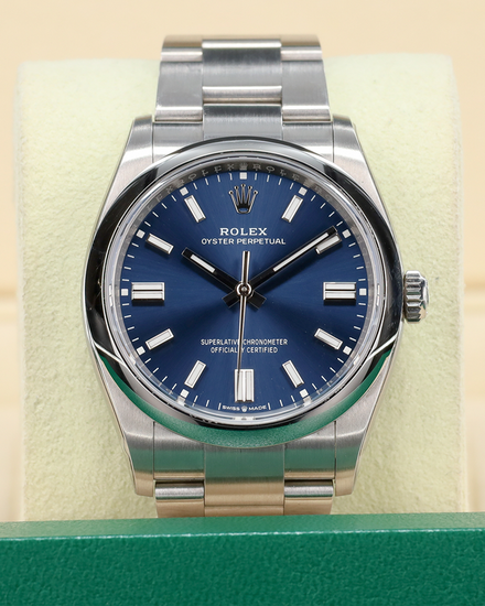 2024 Rolex Oyster Perpetual 36MM Blue Dial Oyster Bracelet (126000)