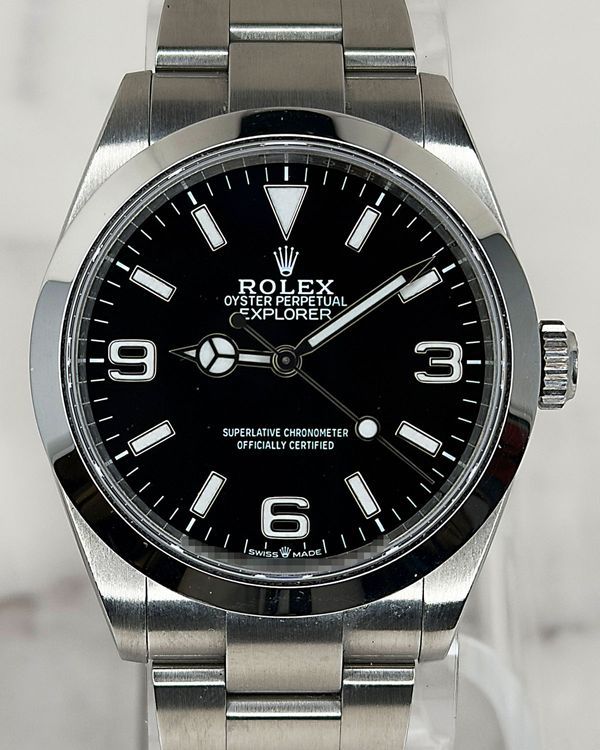 No Reserve - 2023 Rolex Explorer 40MM Black Dial Oyster Bracelet (224270)