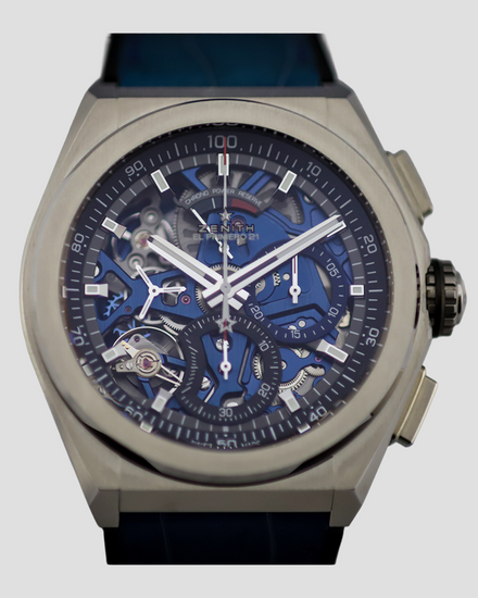 2026 Zenith Defy El Primero 44MM Skeleton Dial Leather Strap (95.9002.9004/78.R584)