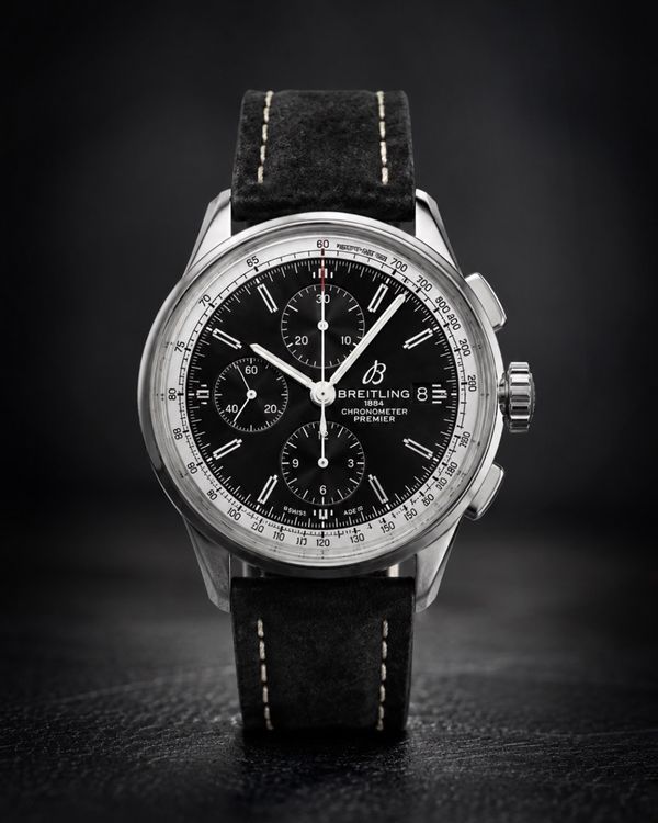 2025 Breitling Chronograph 42MM Black Dial Rubber Strap (A13315351B1X2)