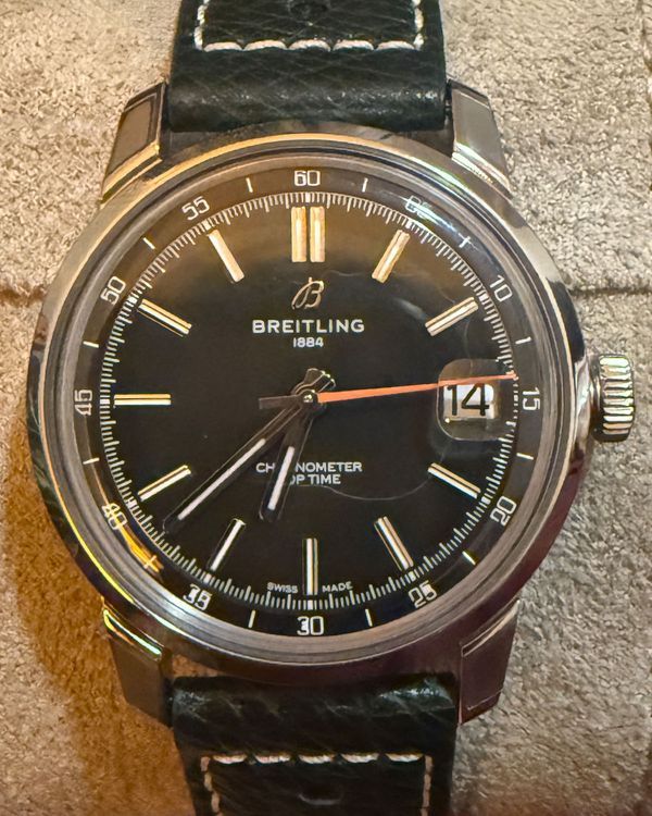2025 Breitling Top Time B31 38MM Green Dial Leather Strap (AB3113)