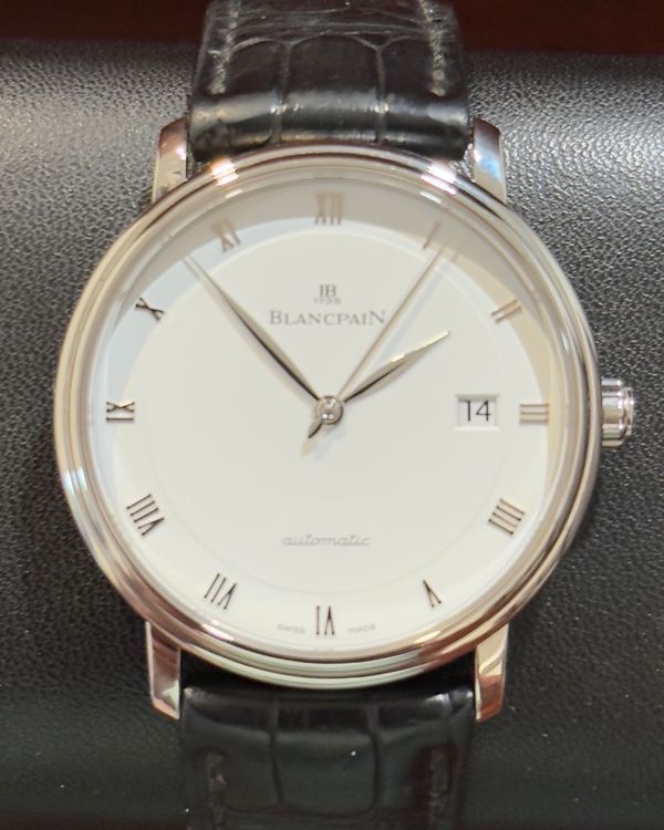 2018 Blancpain Villeret 38MM White Dial Leather Strap (6223-1127-55A)