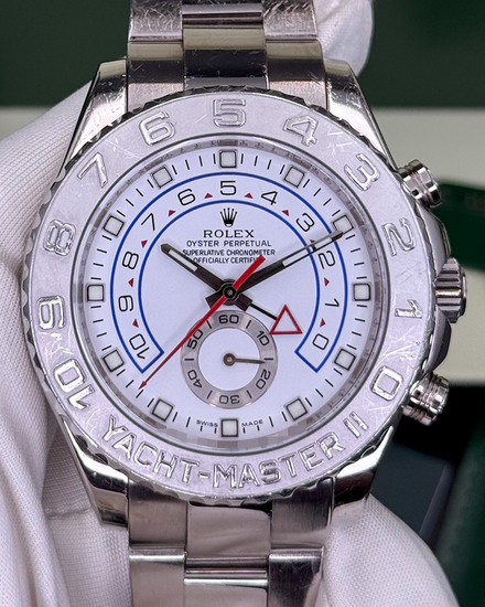 2011 Rolex Yacht-Master II 44MM White Dial White Gold Oyster Bracelet(116689)