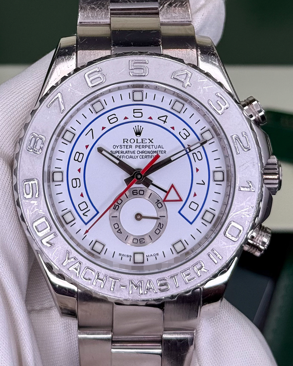 2011 Rolex Yacht-Master II 44MM White Dial White Gold Oyster Bracelet(116689)