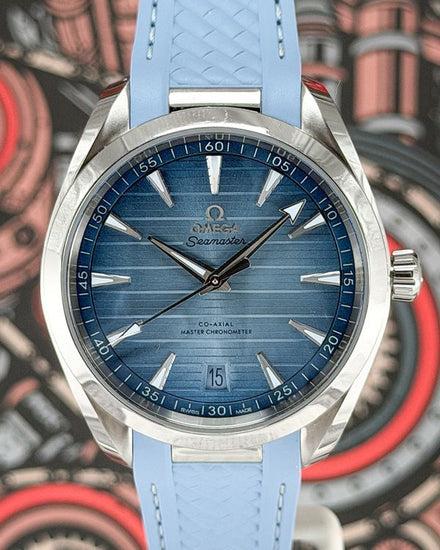 2026 Omega Seamaster Aqua Terra "Summer Blue" 41MM Blue Dial Rubber Strap (220.12.41.21.03.008)