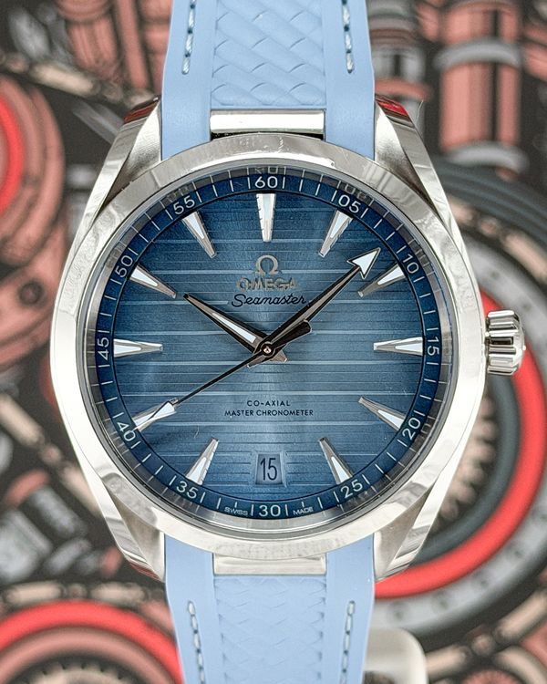 2026 Omega Seamaster Aqua Terra "Summer Blue" 41MM Blue Dial Rubber Strap (220.12.41.21.03.008)