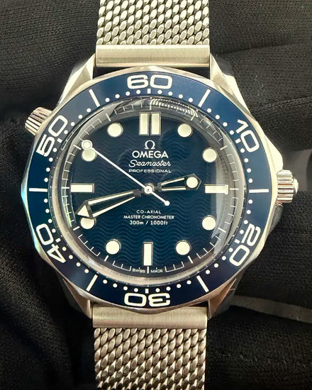 2025 Omega Seamaster Diver 300M "James Bond 60th Anniversary" 42MM Blue Dial Steel Bracelet (210.30.42.20.03.002)