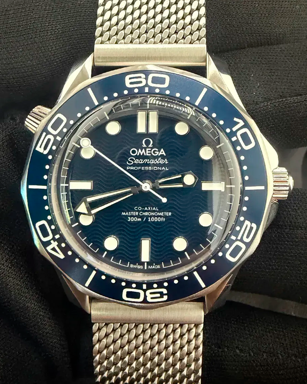 2025 Omega Seamaster Diver 300M "James Bond 60th Anniversary" 42MM Blue Dial Steel Bracelet (210.30.42.20.03.002)