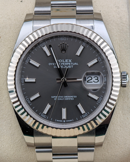 No Reserve - 2025 Rolex Datejust 41MM Slate Dial Oyster Bracelet (126334)