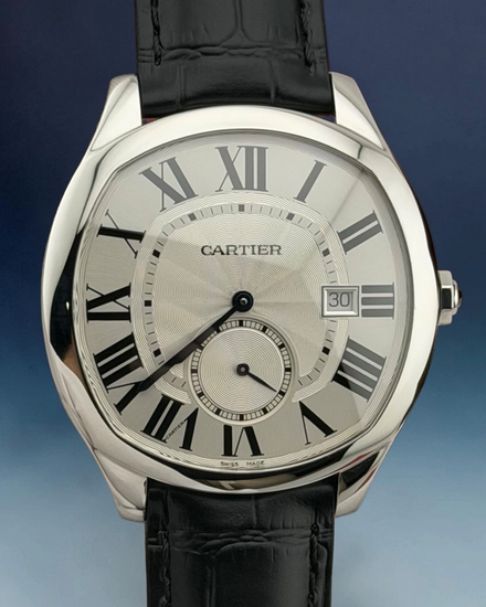 No Reserve - 2018 Cartier Drive De Cartier 40MM Silver Dial Leather Strap (WSNM0004)