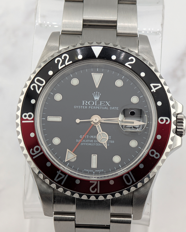 No Reserve - 2005 Rolex GMT-Master II “Coke” 40MM Black Dial Oyster Bracelet (16710)