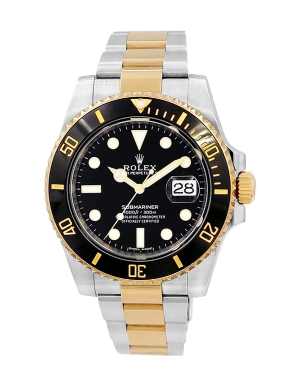 2018 Rolex Submariner Date 40MM Black Dial Two-Tone Oyster Bracelet (116613LN)