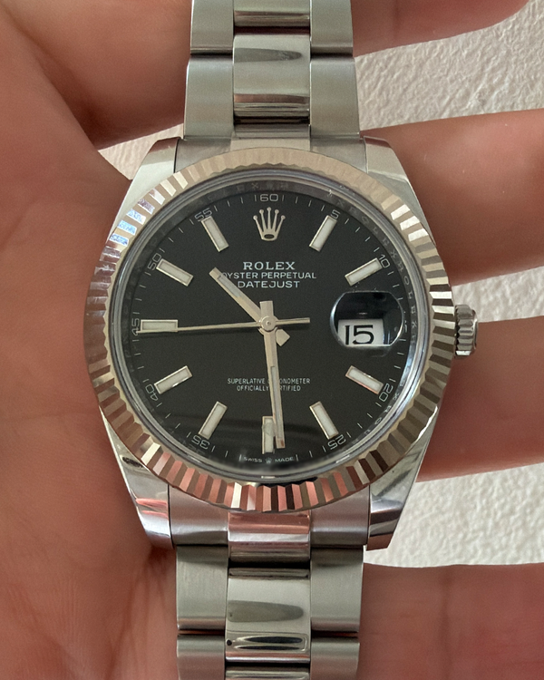 2022 Rolex Datejust 41MM Black Dial Oyster Bracelet (126334)