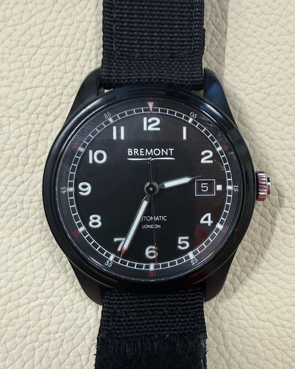 2025 Bremont Airco Mach 1 Jet 40MM Black Dial Textile Strap (AIRCO-M1-JET-R-S)